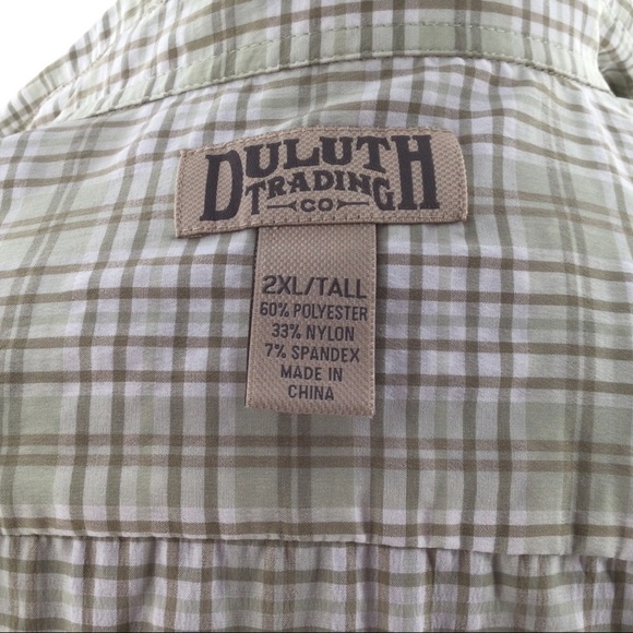 Duluth Trading Co. Men Tall Buttondown Plaid Shirt - Picture 5 of 11
